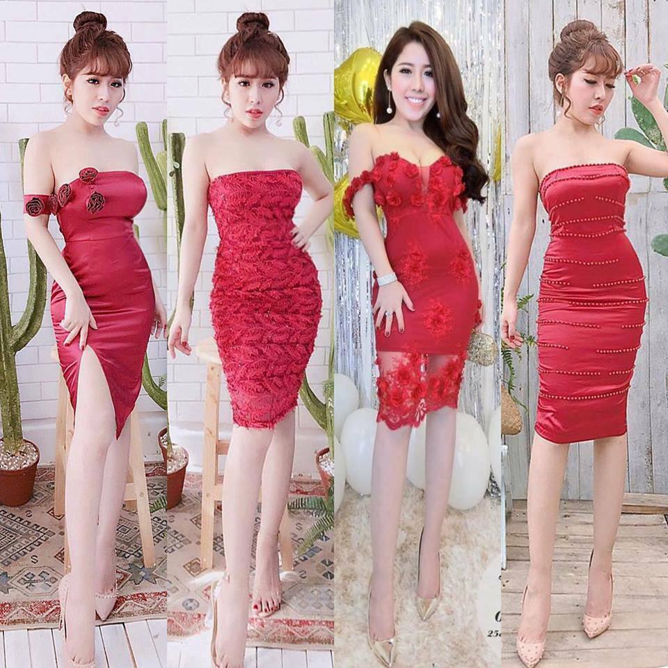 Đầm body cúp ngức đính đá cao cấp