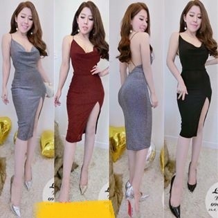 Đầm body thun kim tuyền sang chảnh 