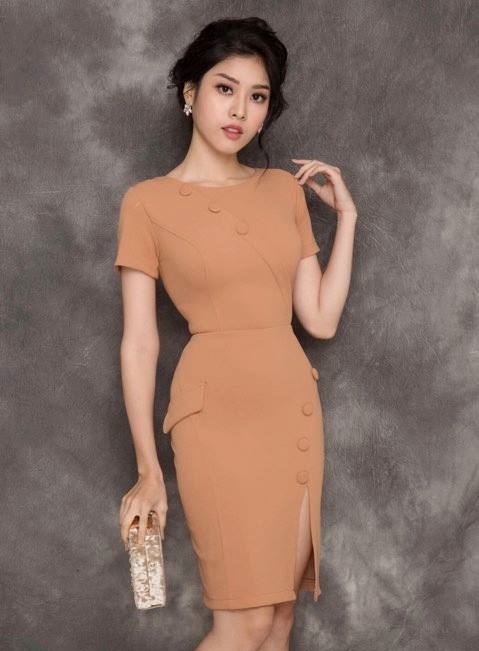 TED BAKER - Đầm body midi tay ngắn Loveina