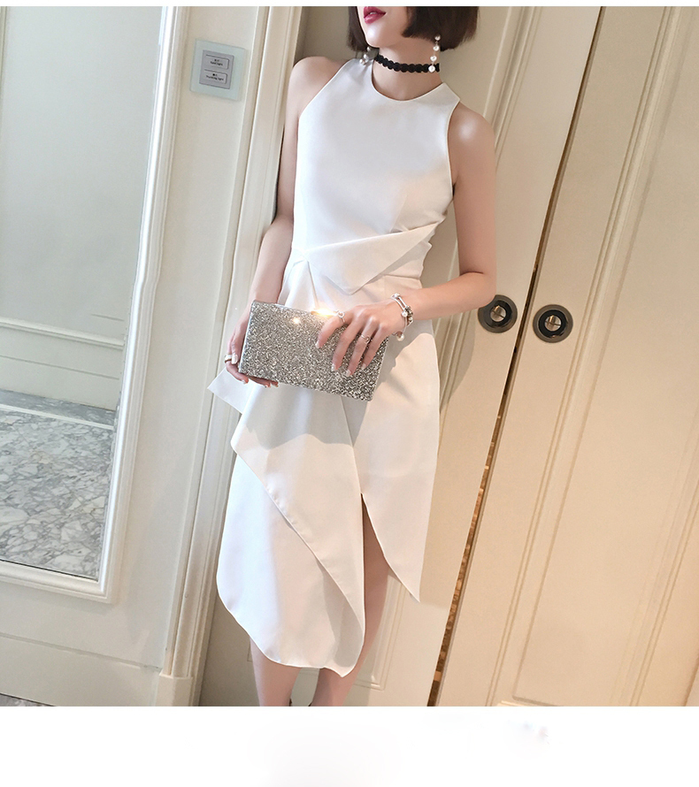 Đầm dự tiệc cách điệu tay ngắn dễ thương - đầm body 2 dây