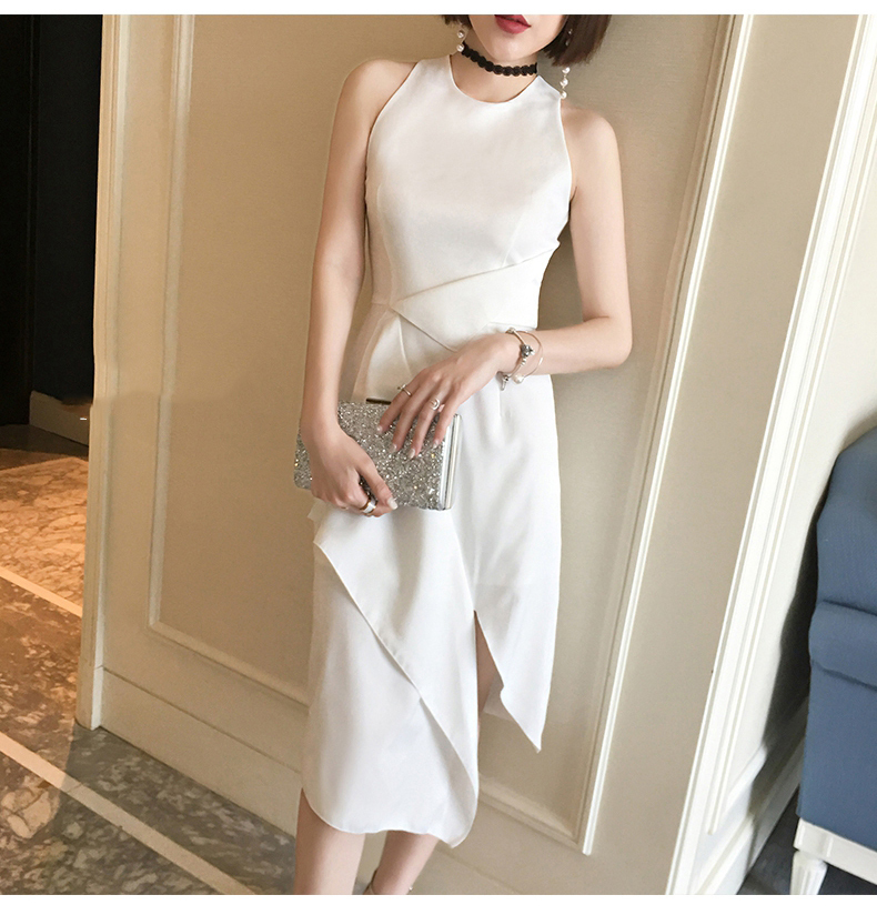 Đầm dự tiệc cách điệu tay ngắn dễ thương - đầm body nhún eo