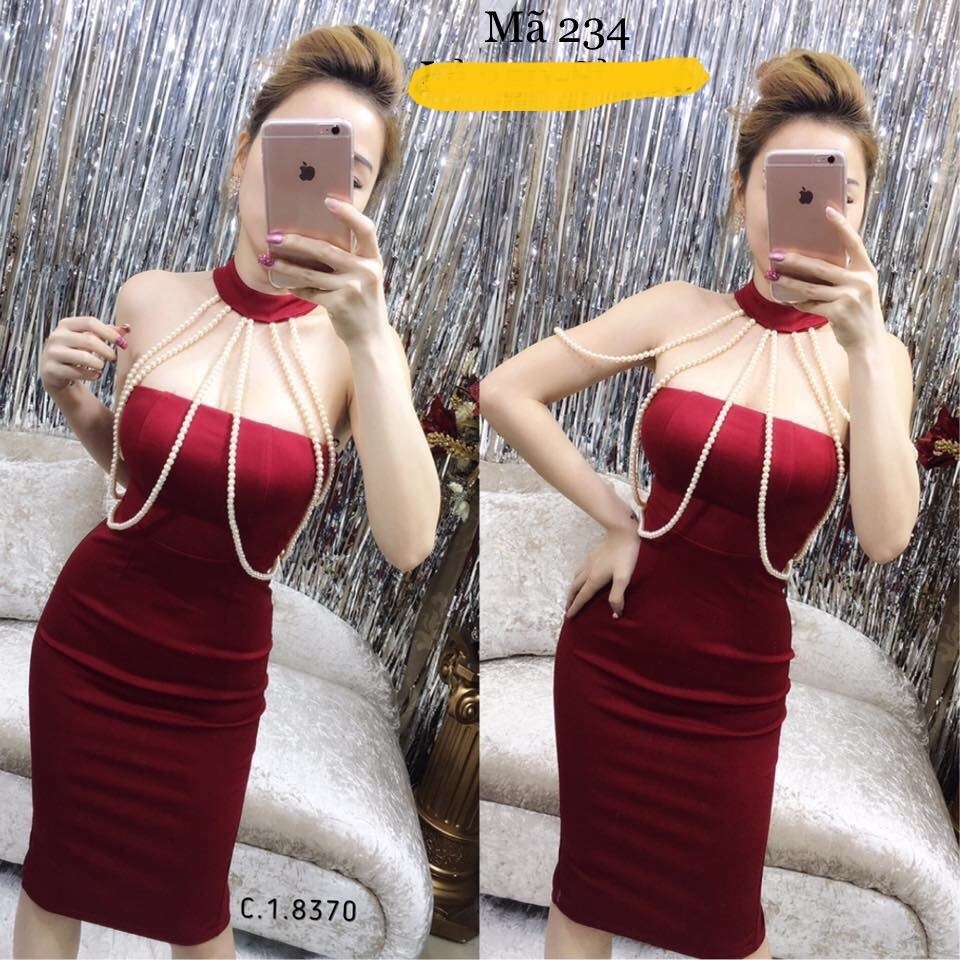 Váy body cổ tàu khoen ulzzang siêu đẹp | Shopee Việt Nam