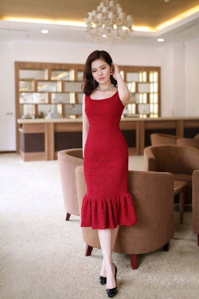 Đầm ren body đuôi cá cao cấp