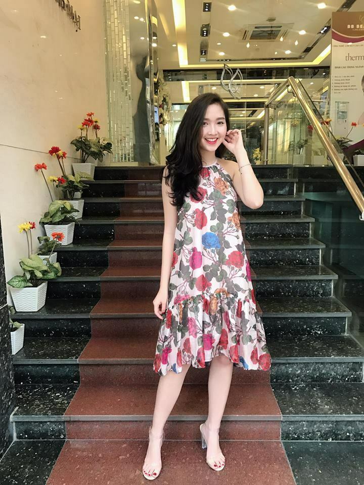 Váy hai dây đuôi cá hoa nhí | Shopee Việt Nam