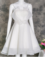 Đầm xòe đẹp như công chúa ngực đơm bông xinh xắn màu trắng ngọt ngào